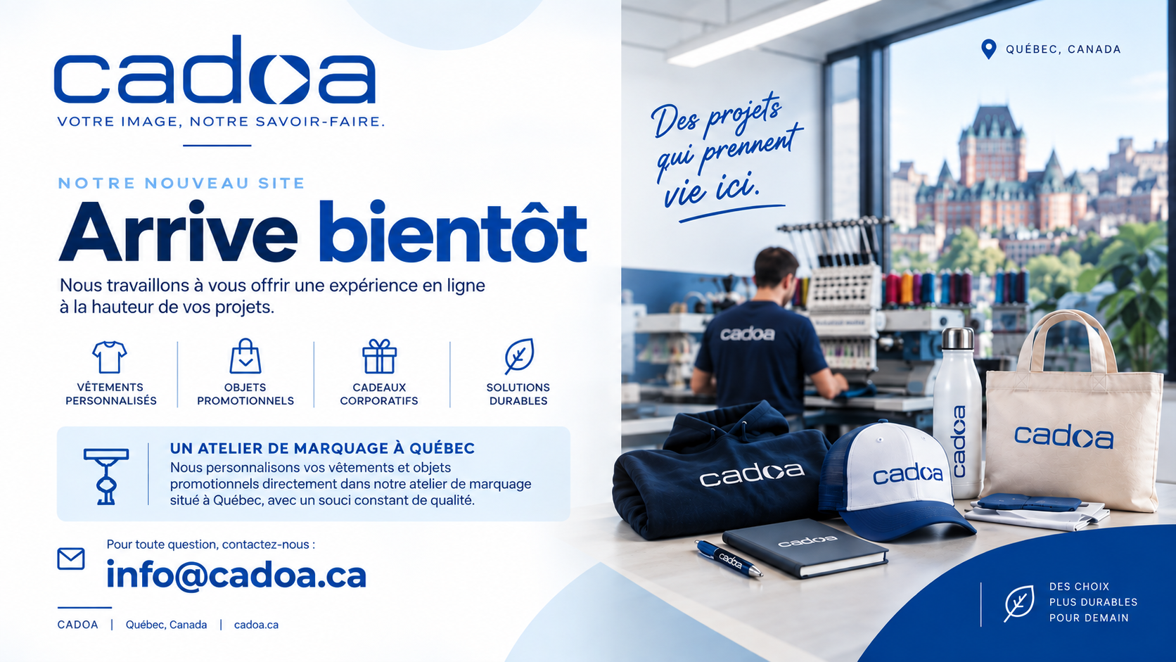 CADOA — Atelier de marquage à Québec